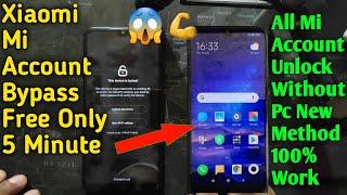 Redmi Note 7/7S/7 Pro Mi Account Bypass Free Permanently Unlock No Online Without Pc Just 5 Minute