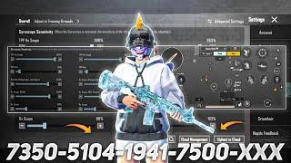 New Update 3.3Best Sensitivity code + Control Settings Pubg Mobile/Bgmi Sensitivity 2024