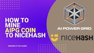 How to Mine #AIPG Coin to NiceHash for Bitcoin Payments - Step-by-Step Guide #btc #nicehash