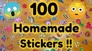 100 Homemade Stickers  How to make stickers at home/ Make stickers without sticker paper/diy craft