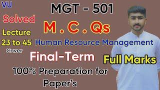 MGT501 FinalTerm Solved MCQs 2022 | Spring Complete Preparation | Full Details By Usama Rajpoot