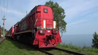 Train Ride Along the Largest Fresh Lake in the World! Baikal, Russia - Поездка на Pоезде по Байкалу