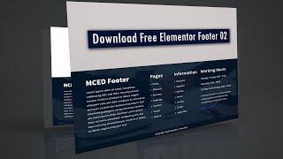 Free Elementor Footer Template Design 02  by MC Starters