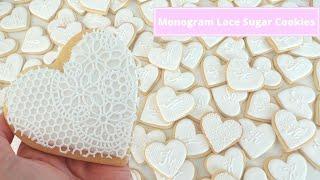 How I Made these 130 Monogram Lace Wedding Cookies | Custom Cookie Pricing Guide | 4K