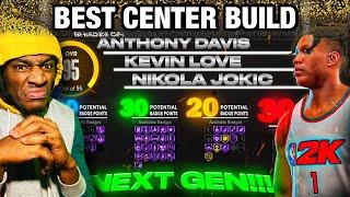 BEST CENTER BUILD on NBA 2K21 NEXT GEN! DEMIGOD BUILD! CONTACT DUNKS! GREENS!