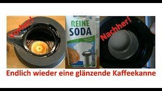 Kaffeekanne mit reinem Soda reinigen - Mega-Tipp!