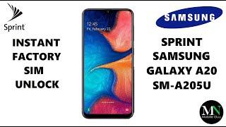Instantly Factory SIM Unlock Sprint / Boost / Virgin Samsung Galaxy A20 SM-A205U!