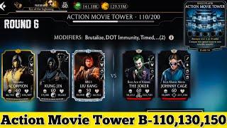 Action Movie Tower Battle 110,130,150 Fight + Reward MK Mobile