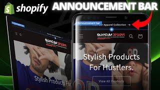 How To Edit Your Shopify Announcement Bar | Dawn Theme Customization