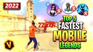 Top 5 Fastest Mobile Players Playing Like Hacker  || Free Fire