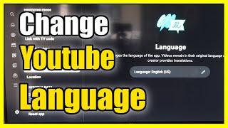 How to Change Language on Youtube App TV To English (Easy Method)