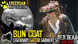 RED DEAD ONLINE How to Get the Legendary SUN Gator Coat Garment Naturalist Map Location