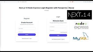 Next.js 14 Node Express Login Register with Passportjs | Mysql