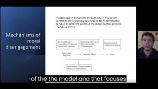 What is moral disengagement?