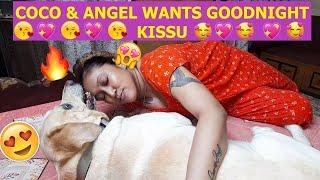 COCO & ANGEL WANTS LONG SM00CHY KISS GOODNIGHT | WATCH HOW MUM GIVES SPECIAL LOVE TO COCO & ANGEL