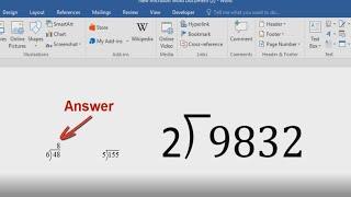 3 ways to insert long division in Word: How to insert Long Division sign in Word