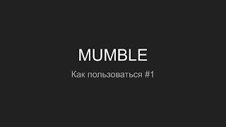 MUMBLE, Как пользоваться #1