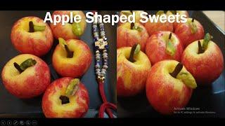 Apple shaped sweet recipe / instant sweet recipe / raksha bandhan sweets - Lopa's Cookbook