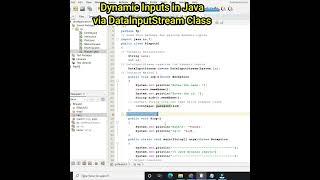 Java DataInputStream Class | Getting User Inputs in Java #shorts | Elangovan Tech Notes