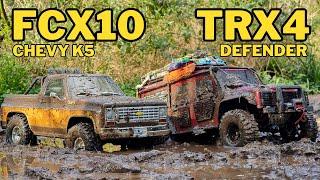 NOT a TRX4 vs FCX10 Comparison! - Mud Running