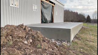 16x48 Monolithic Concrete Patio Project- Wedding Barn