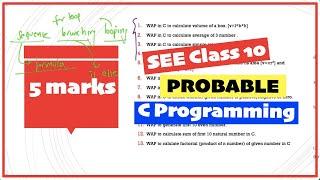 Class 10 C programming all solution