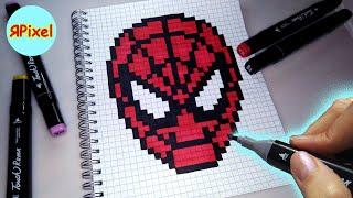 Рисуем по клеточкам ЧЕЛОВЕКА ПАУКА #68 - #pixelart Spider-Man #Marvel