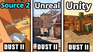 Все CS:GO на Разных ДВИЖКАХ - SOURCE 2, Unreal Engine 4, Unity! Как Выглядят ксго?
