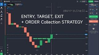 Entry, Target, Exit + Order collection Strategy for Binary Trading