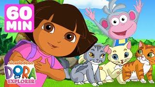 Dora Rescues Puppies & Kittens!  1 Hour | Dora the Explorer | Dora & Friends