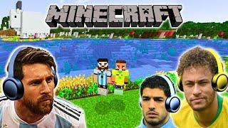 MSN plays MINECRAFT - Messi's house better than Ronaldo's!