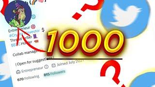 Как набрать первую 1000 подписчиков в Twitter? |С ПОЛНОГО 0|