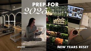 RESET with me for 2025!ultimate *NEW YEARS* reset | goals, vision board + decluttering, self care