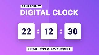 Easy Digital Clock |  HTML, CSS & Javascript | Javascript Project