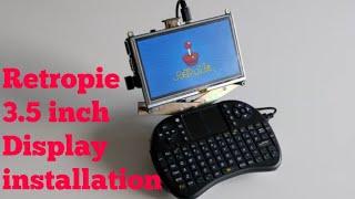 Retropie in 3.5 inch display of raspberry pi 3 Model B with keyboard configuration setting