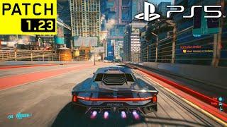 CYBERPUNK 2077 PATCH 1.23 HOTFIX PS5 Gameplay Performance & Graphics (Free Roam Night City)