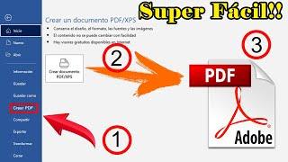 Cómo HACER un PDF en WORD 2022 │Sin Aplicaciones