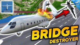 This Bridge DESTROYS Planes - Using Suspension Bridge As A RUNWAY | Turboprop Flight Simulator