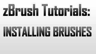 Installing new brushes in zBrush