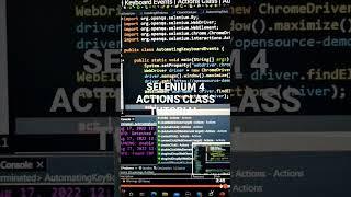 Selenium 4 Actions Class | Keyboard Events | Example