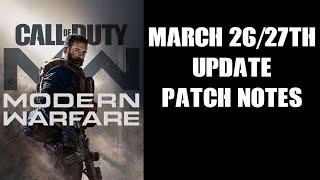 COD Modern Warfare 2019 & Warzone 26/27 March Update Patch Notes 1.18 1.01