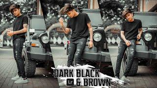 Lightroom mobile dark black & brown tone photo editing tutorial | free lightroom preset download