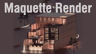 Night Maquette Renders in Revit 2024