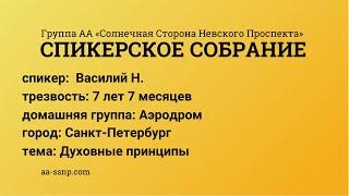 Духовные принципы, Василий Н., группа «Аэродром», трезвый 7 лет 7 месяцев