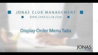 Point of Sale - Display Order Menu Tabs