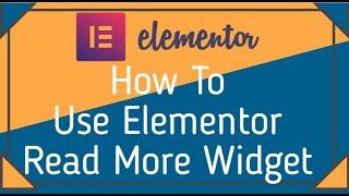 Elementor Read More Widget