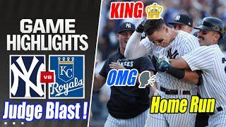 New York Yankees vs Kansas City Royals Game Highlights | WALKS IT OFF ! Judge Home Run !