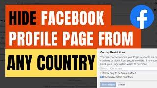 How to Hide Facebook Page from Any Country 2023 ( NEW PAGE EXPERIENCE) Country Restrictions