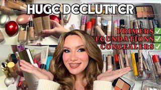 HUGE MAKEUP DECLUTTER | FOUNDATIONS, CONCEALERS, PRIMERS