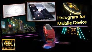 DIY Tutorial - 3D Hologram Trapezium Pyramid (for Mobile Device) [4K]